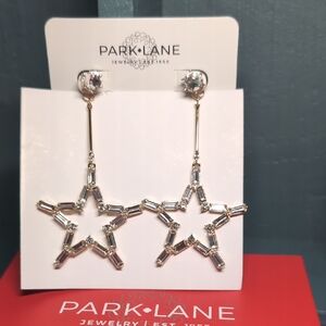 Park Lane Silver Star Drop Earrings. Removable Stars.